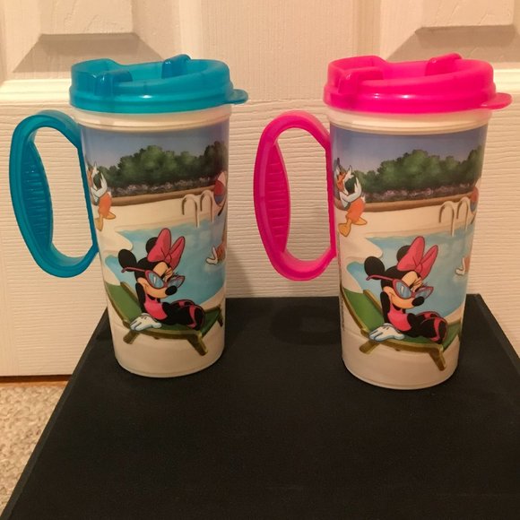 Disney Dining Disney Cups Rapid Fill Souvenir Cups With Lids Poshmark